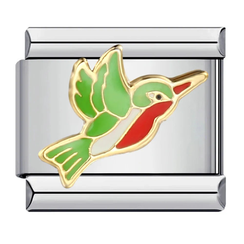 Silber-Charm Tier Vogel