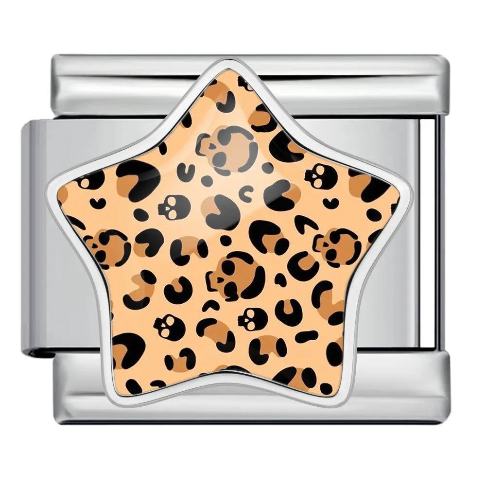 Silber-Charm Universum Leo-Print Stern
