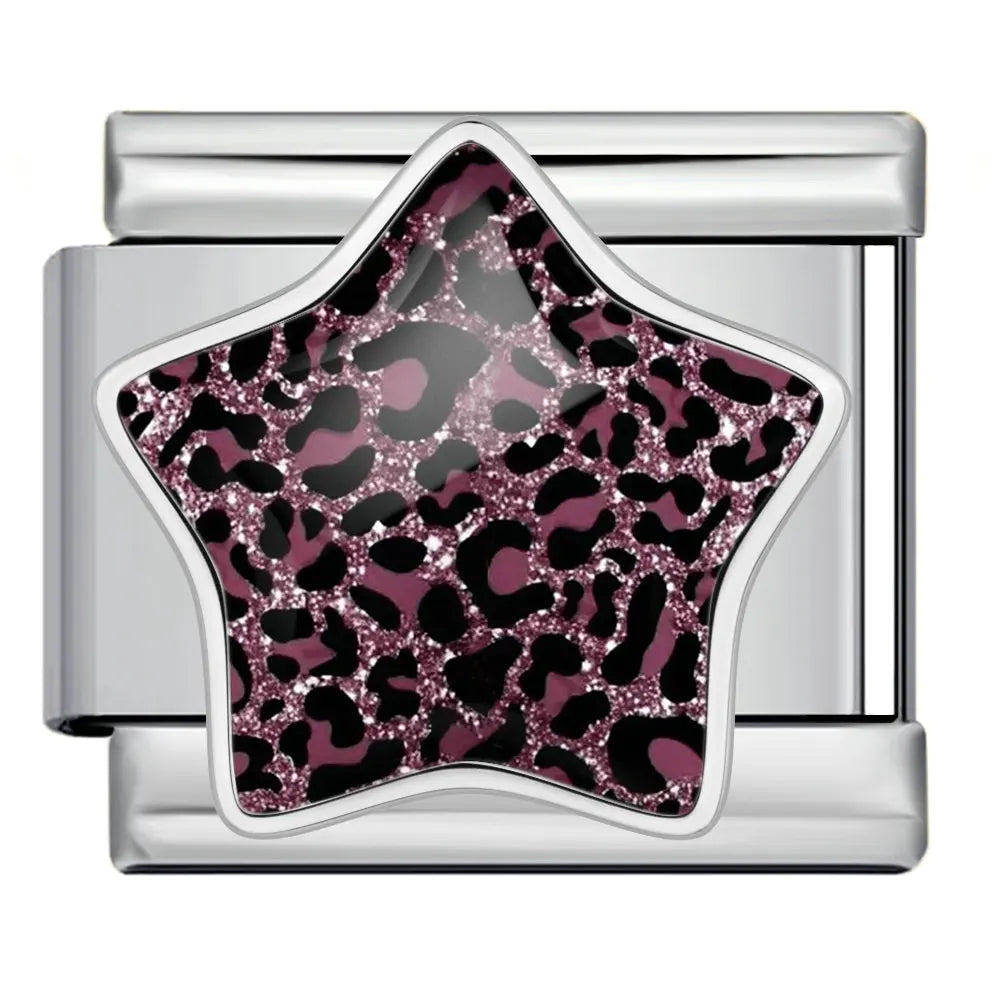 Silber-Charm Universum Leo-Print Stern