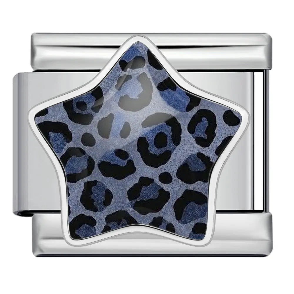 Silber-Charm Universum Leo-Print Stern