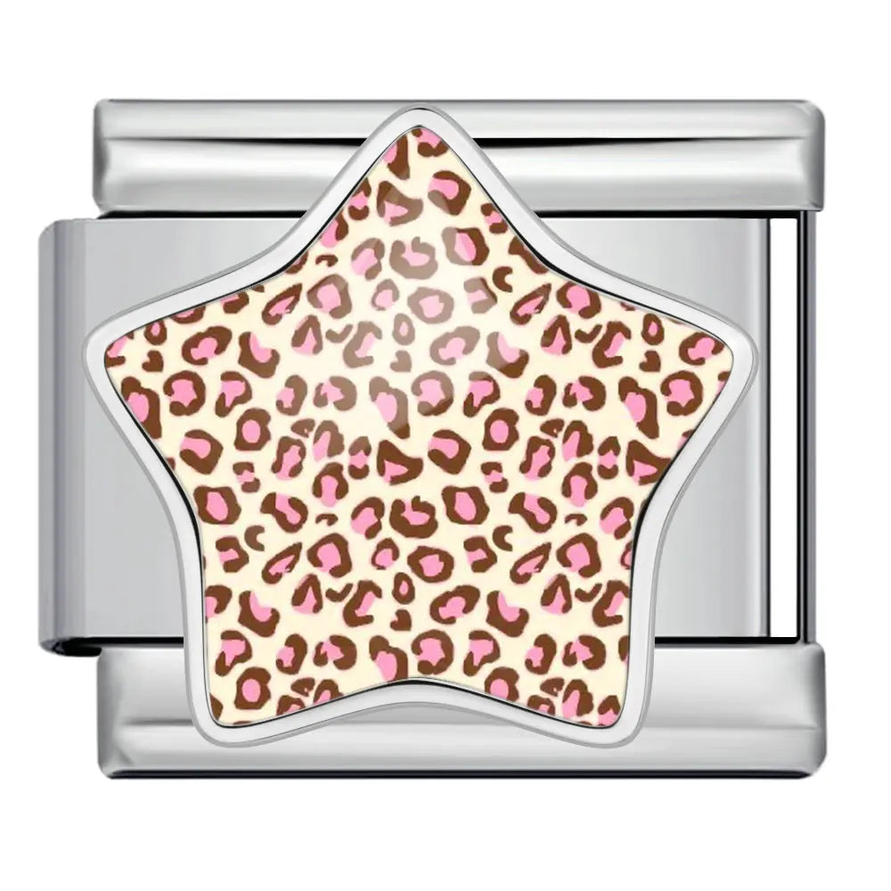 Silber-Charm Universum Leo-Print Stern