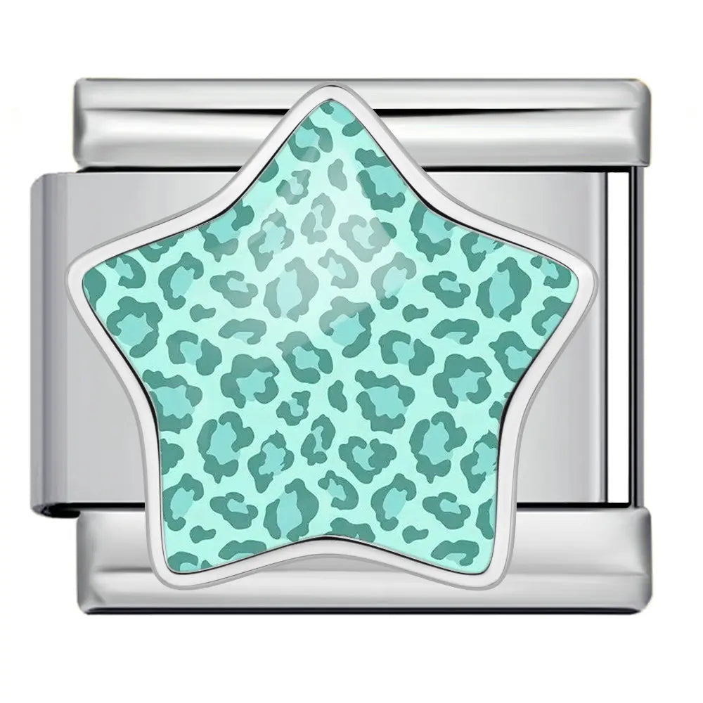 Silber-Charm Universum Leo-Print Stern