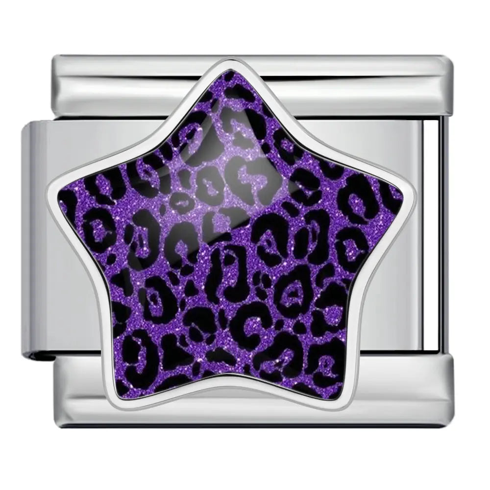 Silber-Charm Universum Leo-Print Stern