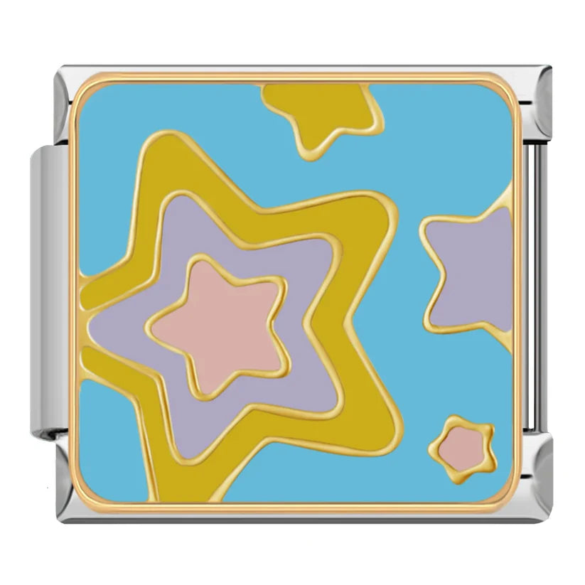 Silber-Charm Universum Sterne