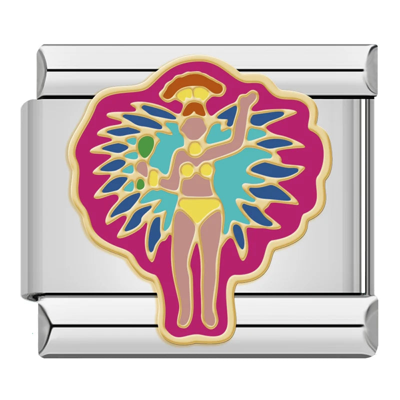 Silber-Charm Land Brazil Karneval Traveling