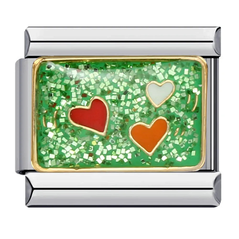Silber-Charm Funkel Liebes Herzen