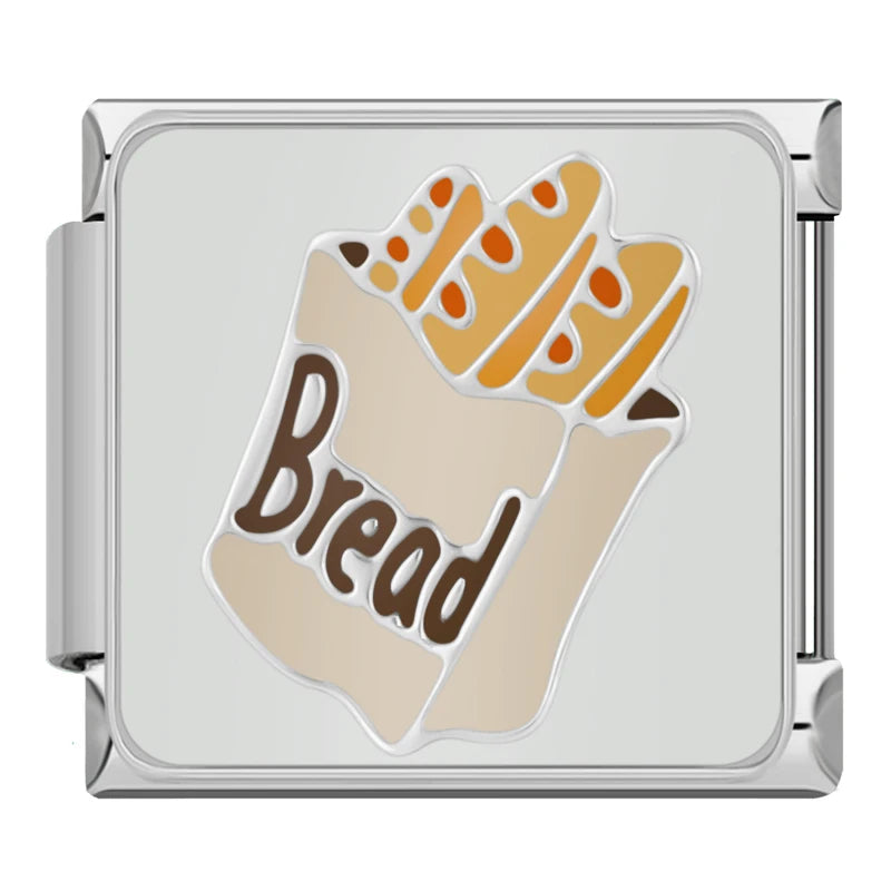 Silber-Charm Food & Drink Brot