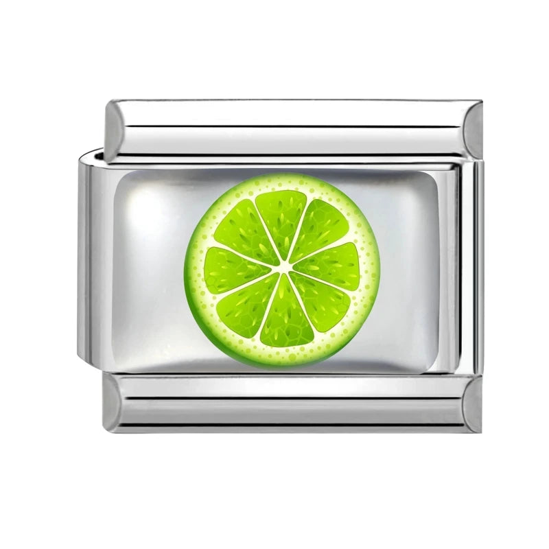 Silber-Charm Food & Drink Limette