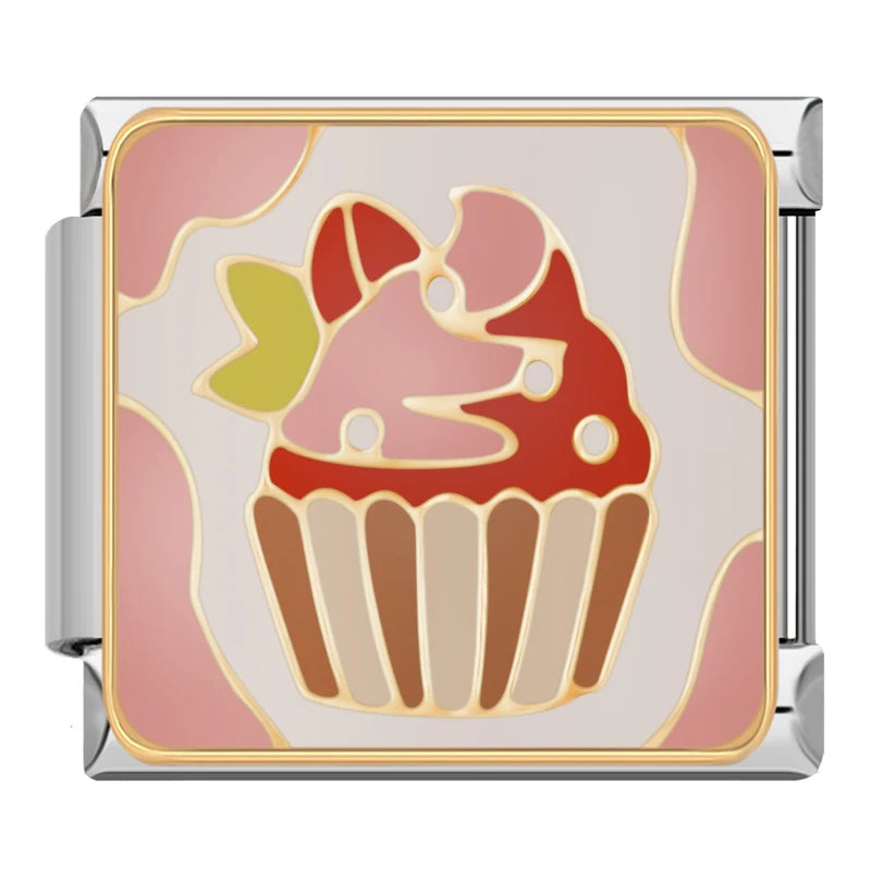 Silber-Charm Food & Drink Kaffee Muffin