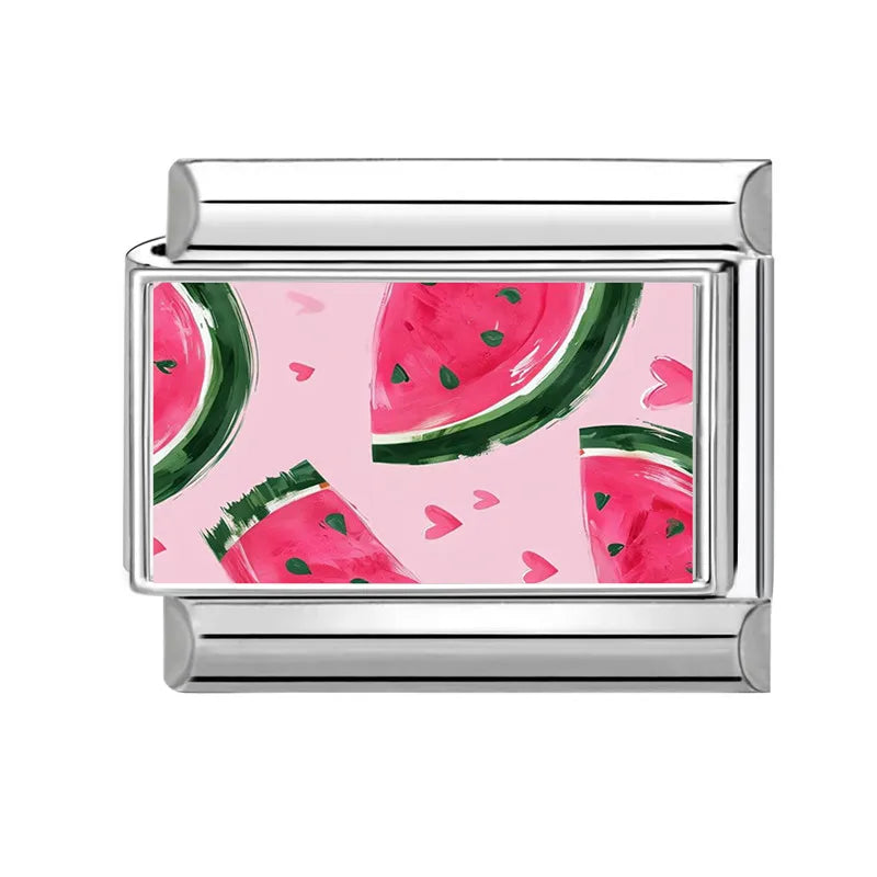 Silber-Charm Food & Drink Wassermelonen