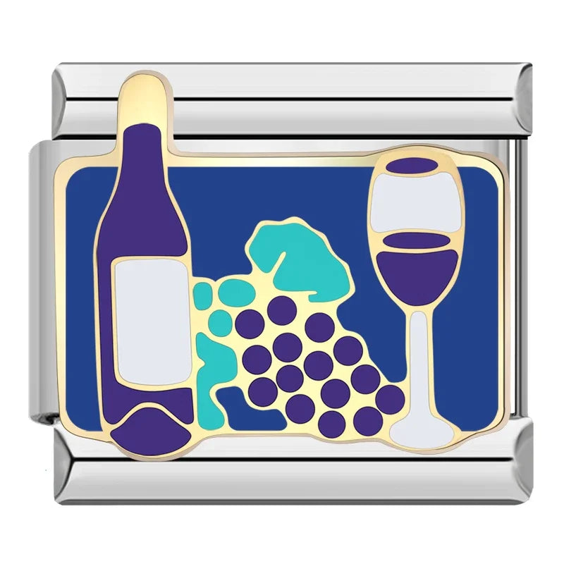 Silber-Charm Food & Drink Wein