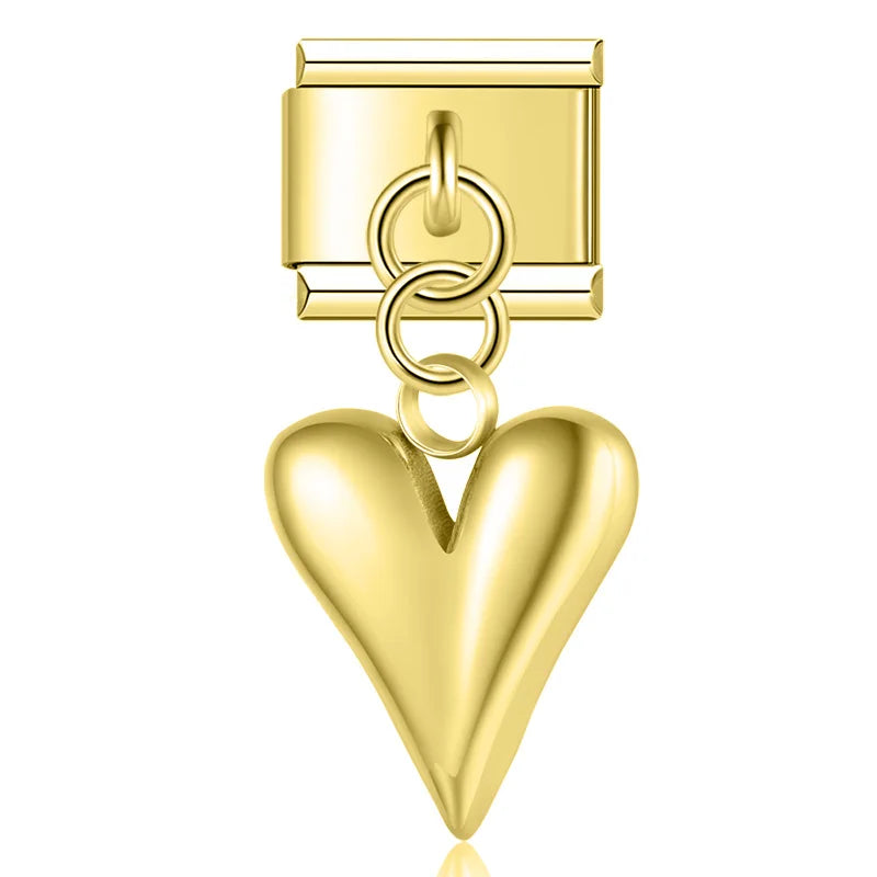 Gold-Charm Liebe Anhänger Herz