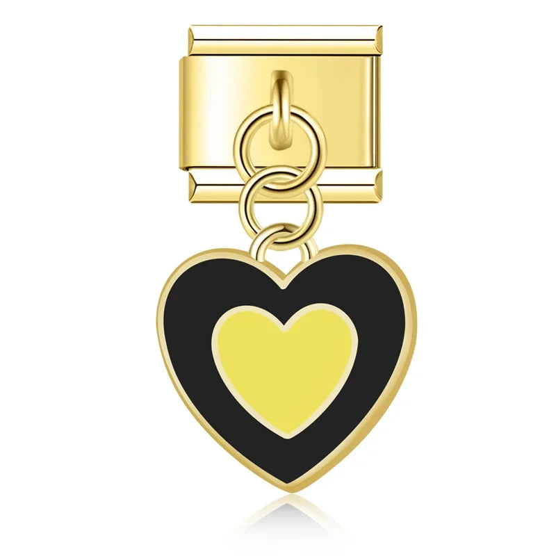 Gold-Charm Liebe Anhänger Herz