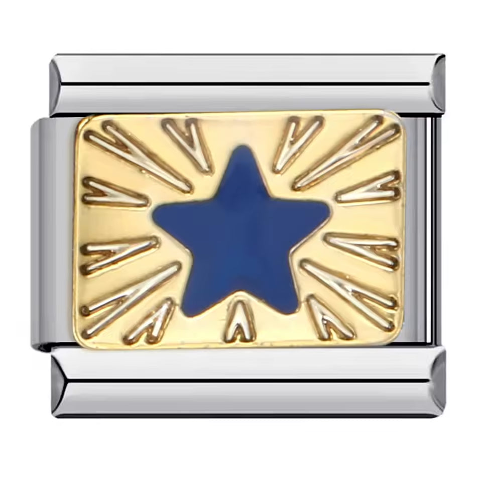 Silber-Charm Funkel Universum Stern