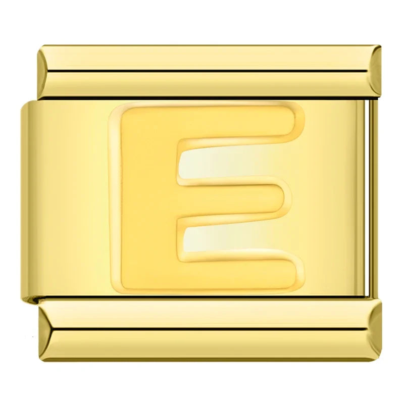 Gold-Charm Buchstabe E