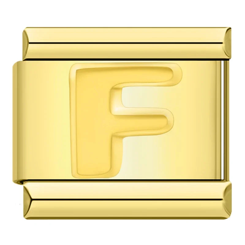 Gold-Charm Buchstabe F