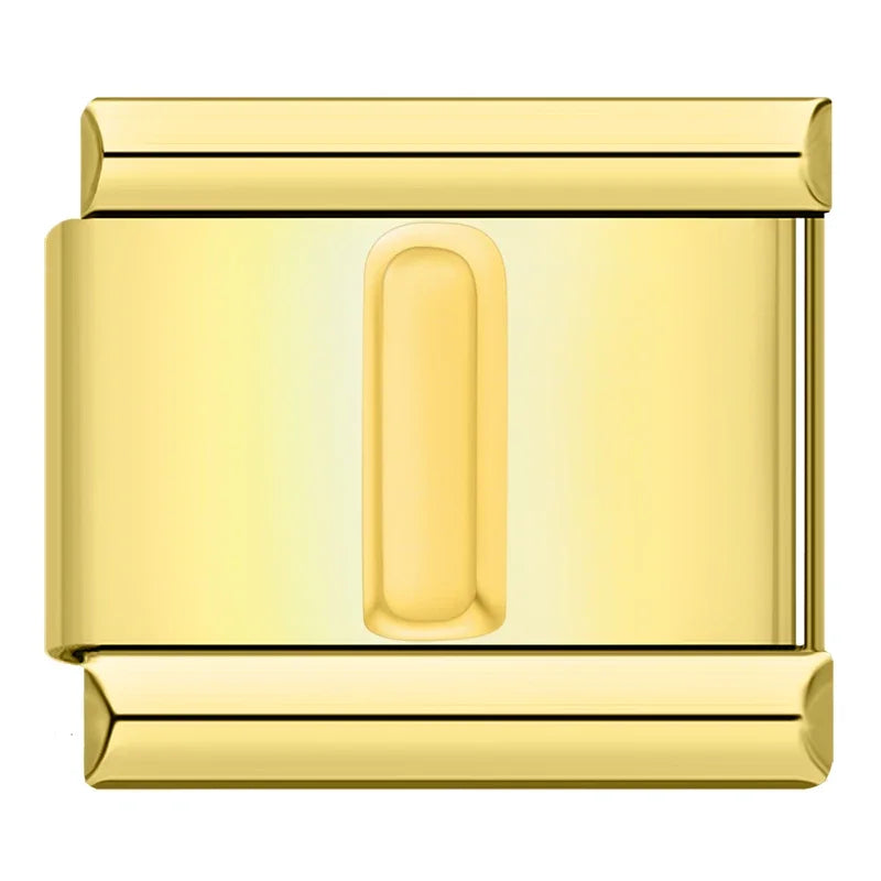 Gold-Charm Buchstabe I
