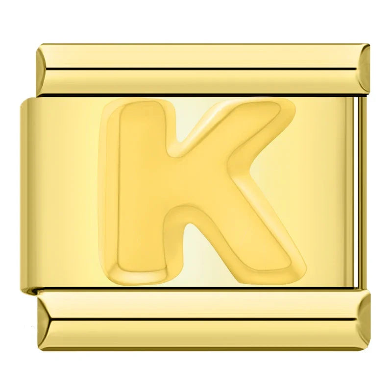 Gold-Charm Buchstabe K