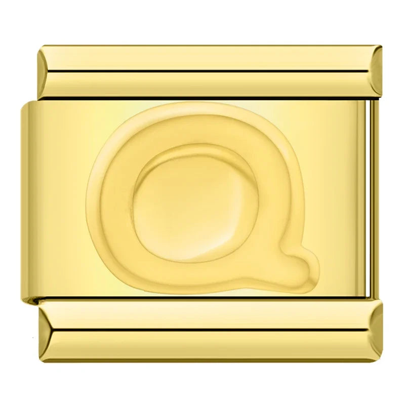 Gold-Charm Buchstabe Q