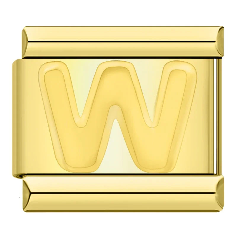 Gold-Charm Buchstabe W