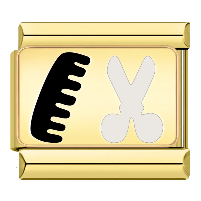 Gold-Charm Essential Schere&Kamm