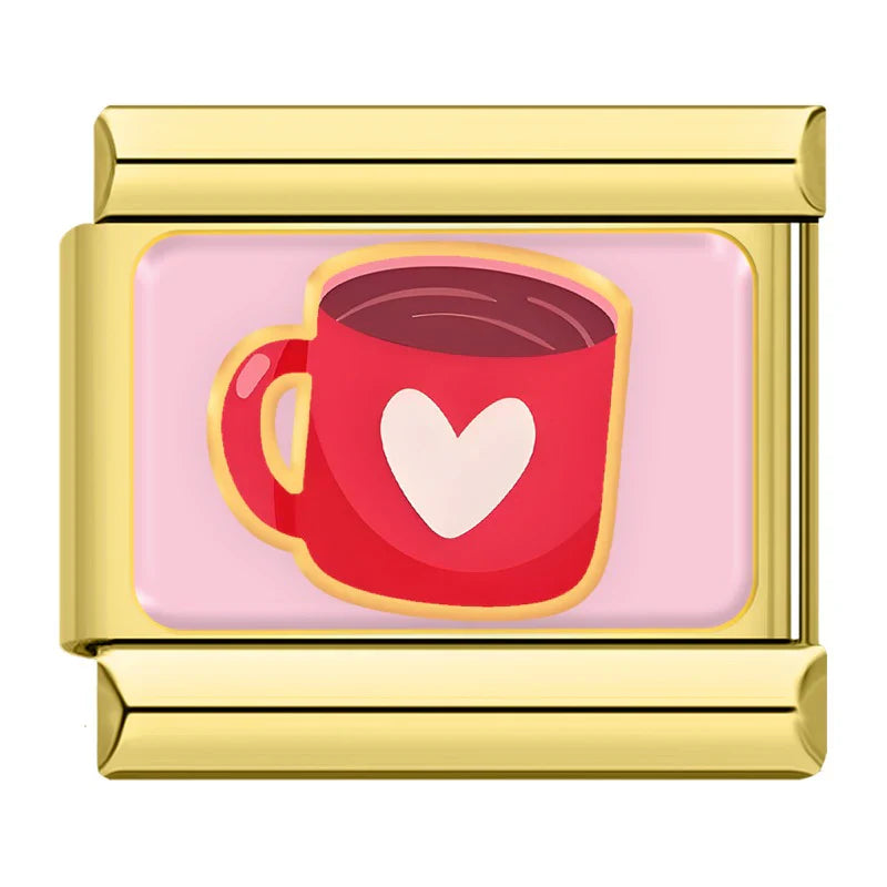 Gold-Charm Liebes Tasse