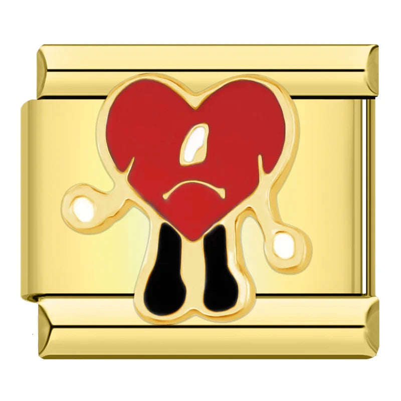 Gold-Charm Liebes Herz