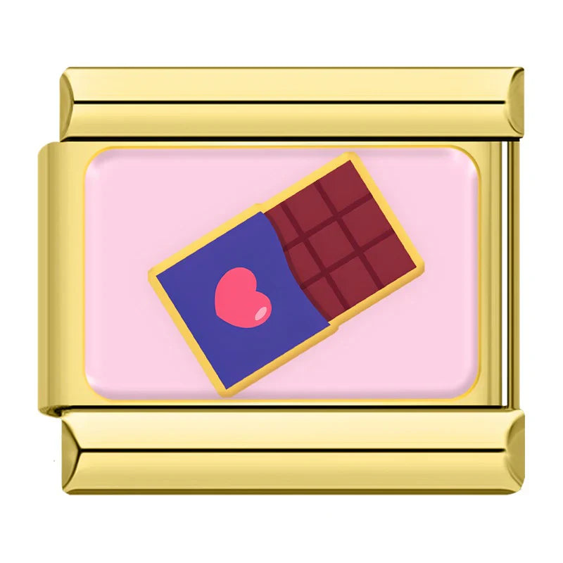 Gold-Charm Liebes Schokolade