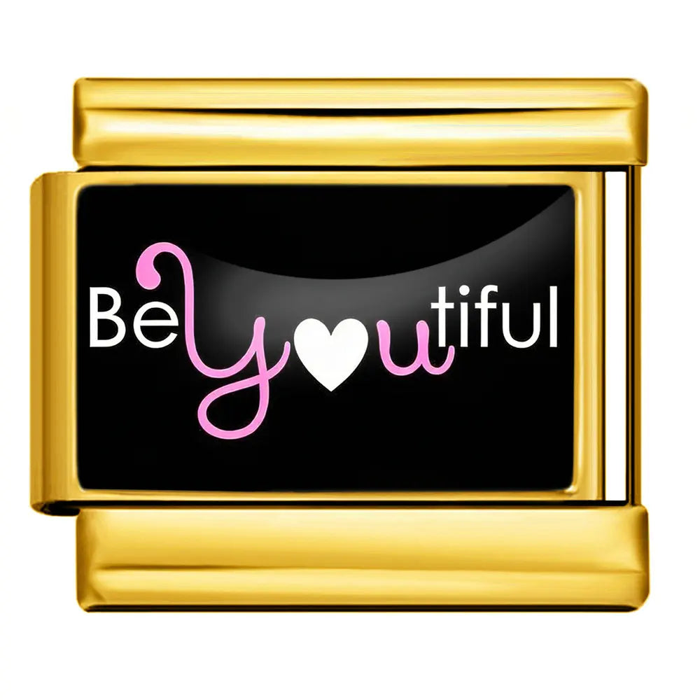 Gold-Charm Liebes Spruch BeYoutiful