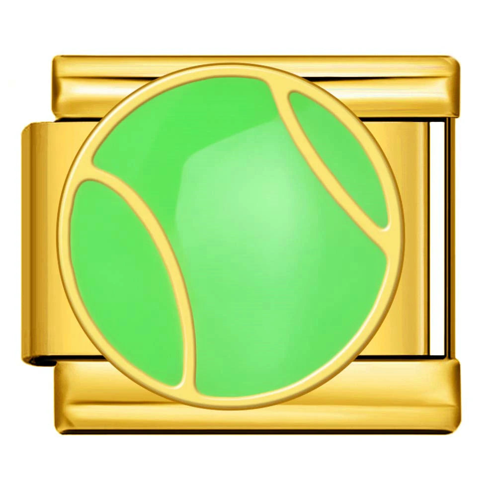 Gold-Charm Tennisball Symbol