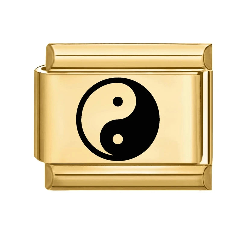 Gold-Charm Yin & Yang Symbol