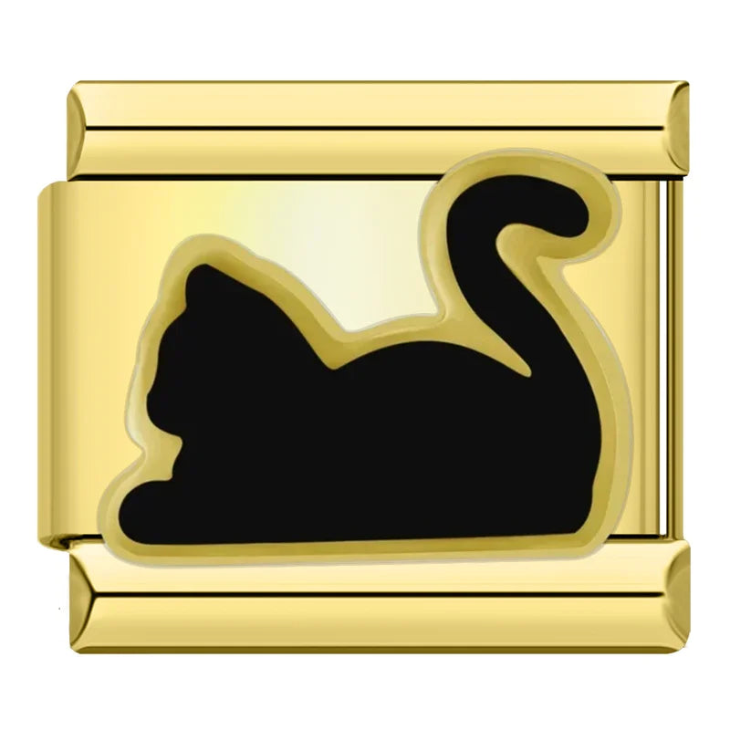 Gold-Charm Tier Katze