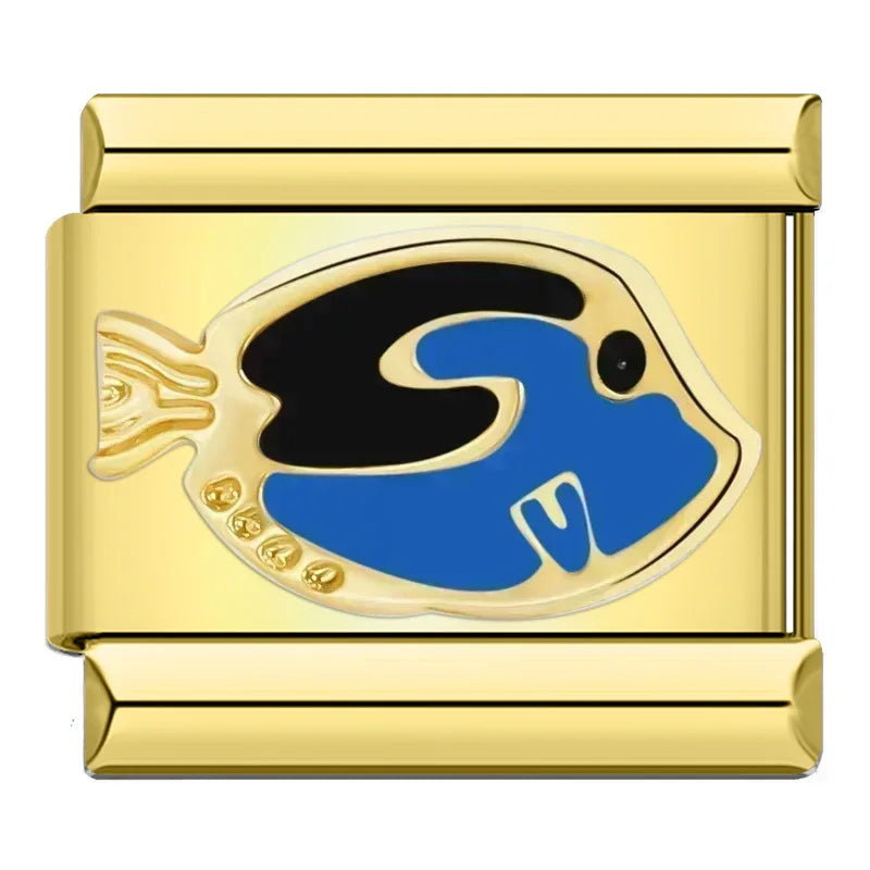 Gold-Charm Tier Paletten-Doktorfisch