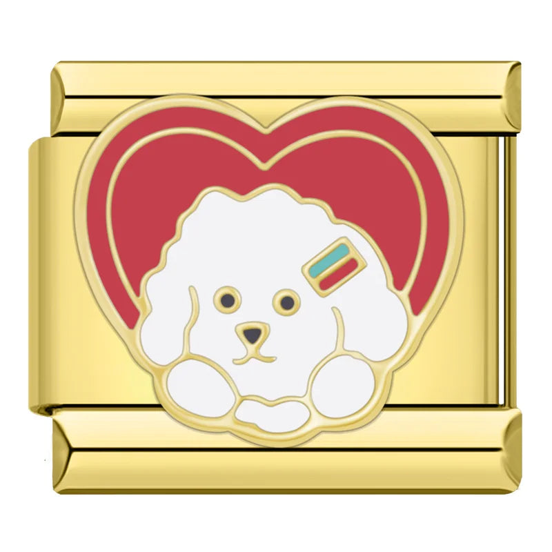 Gold-Charm Tier Hund