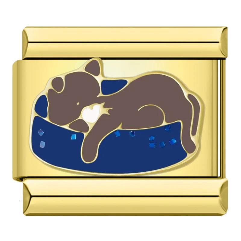 Gold-Charm Tier Katze
