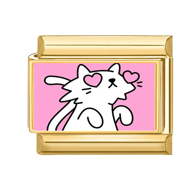 Gold-Charm Tier Katze