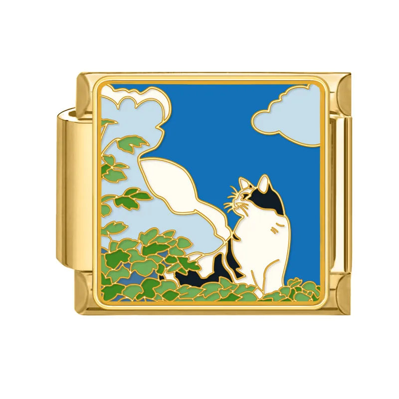 Gold-Charm Tier Katze