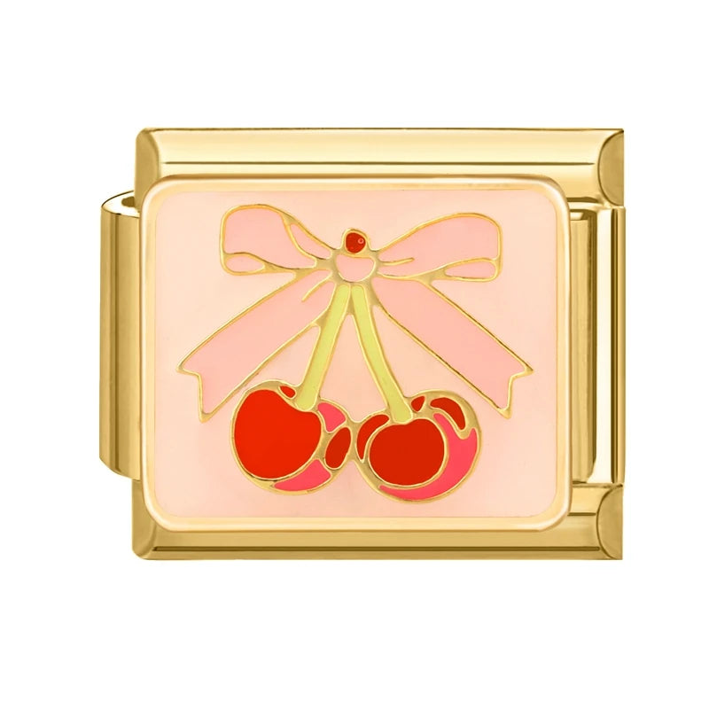Gold-Charm Food & Drink Kirsch Schleife