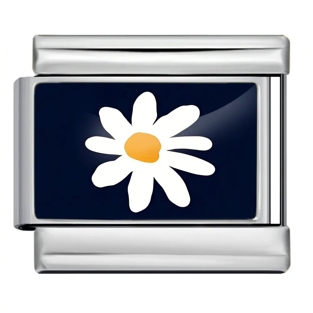 Silber-Charm weiße Blume