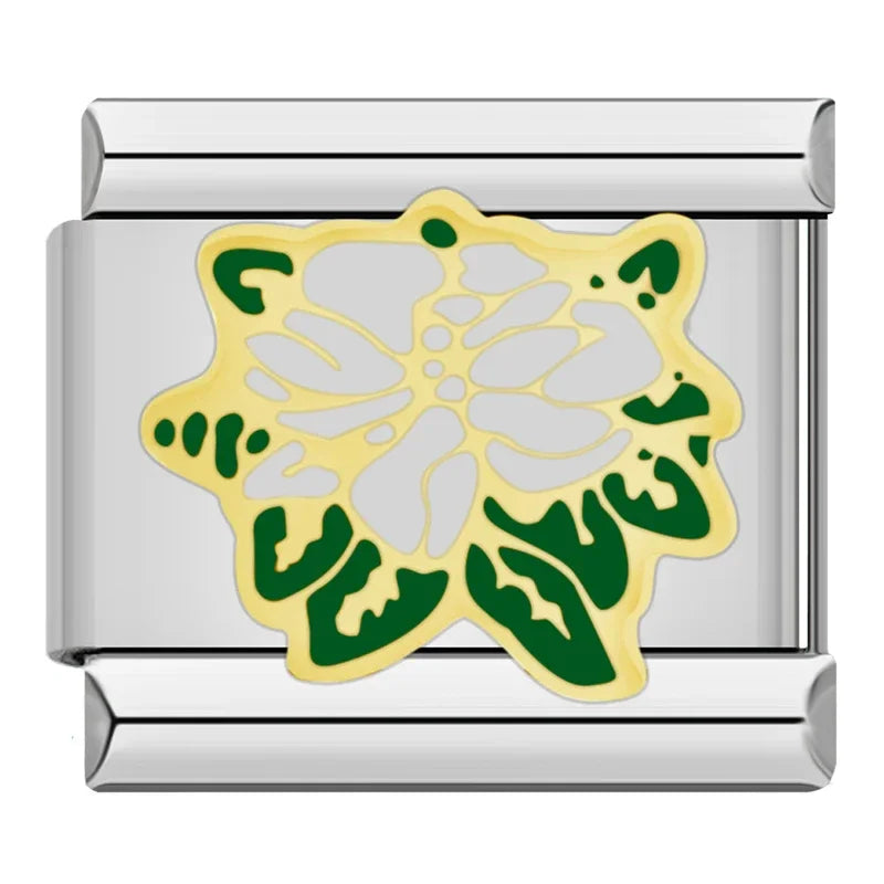 Silber-Charm weiße Blume