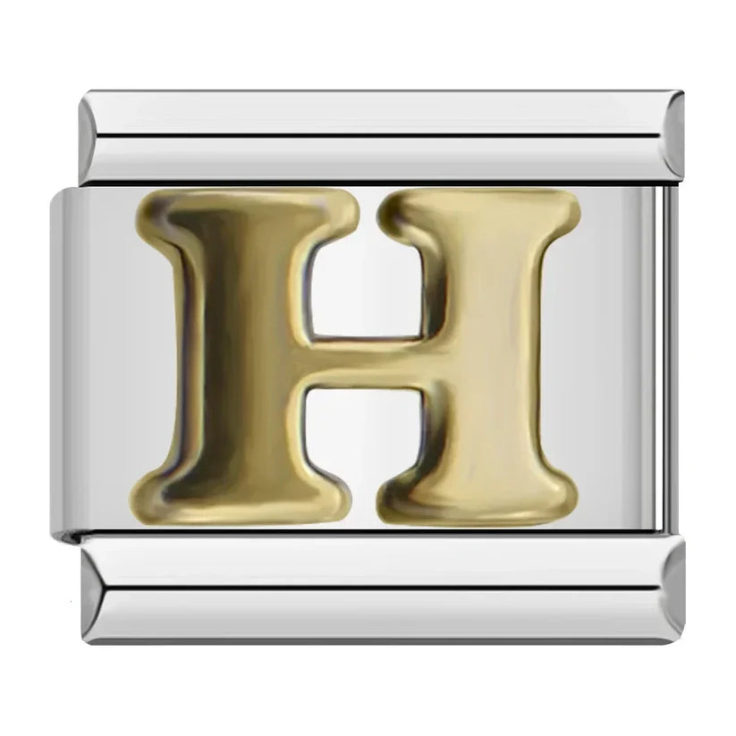Silber-Charm Buchstabe H