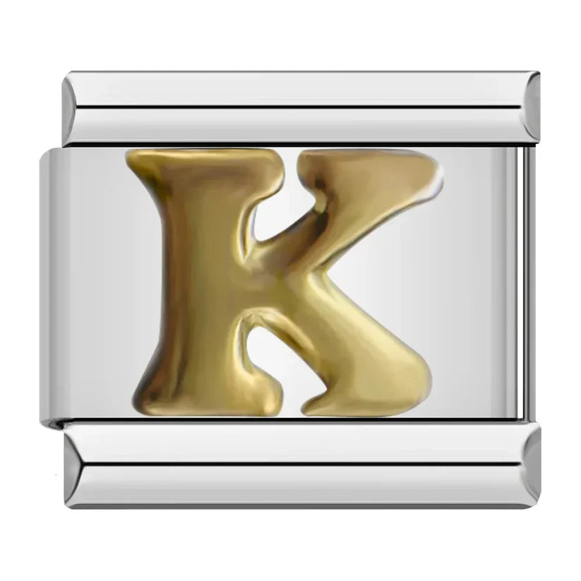 Silber-Charm Buchstabe K