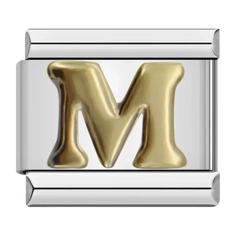 Silber-Charm Buchstabe M