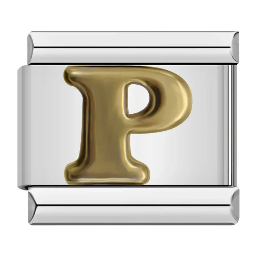 Silber-Charm Buchstabe P
