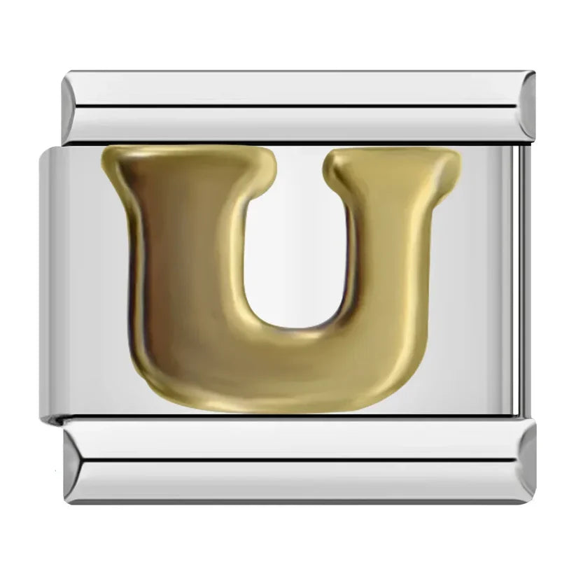 Silber-Charm Buchstabe U
