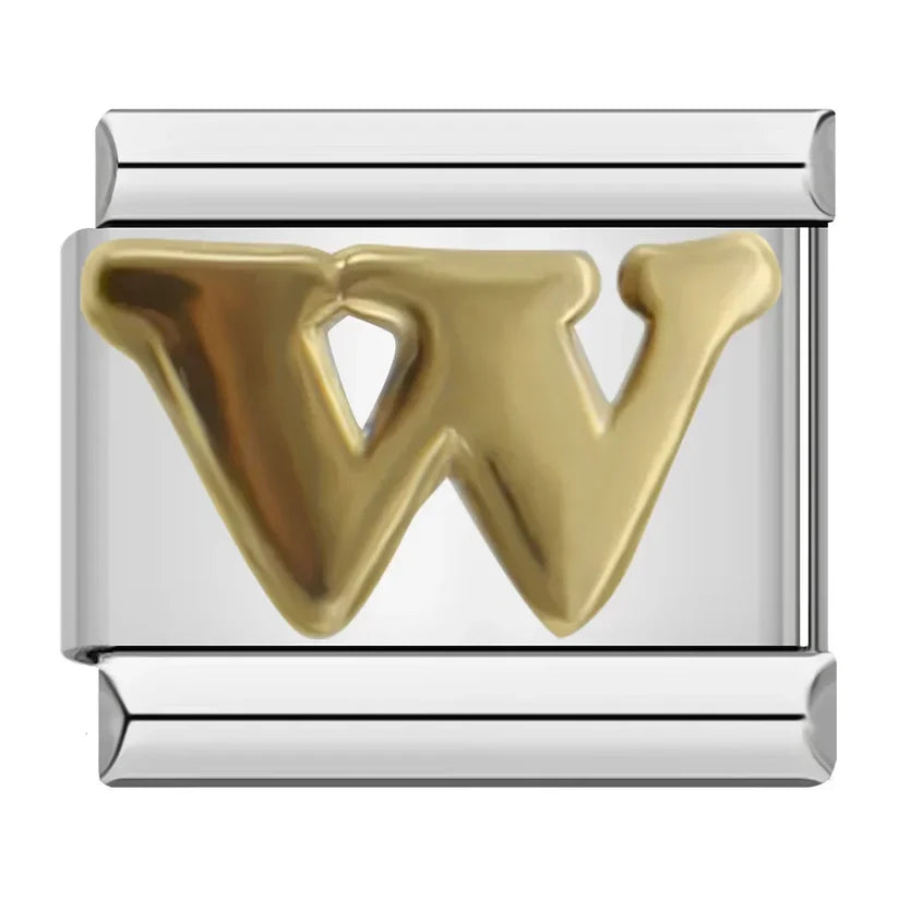 Silber-Charm Buchstabe W