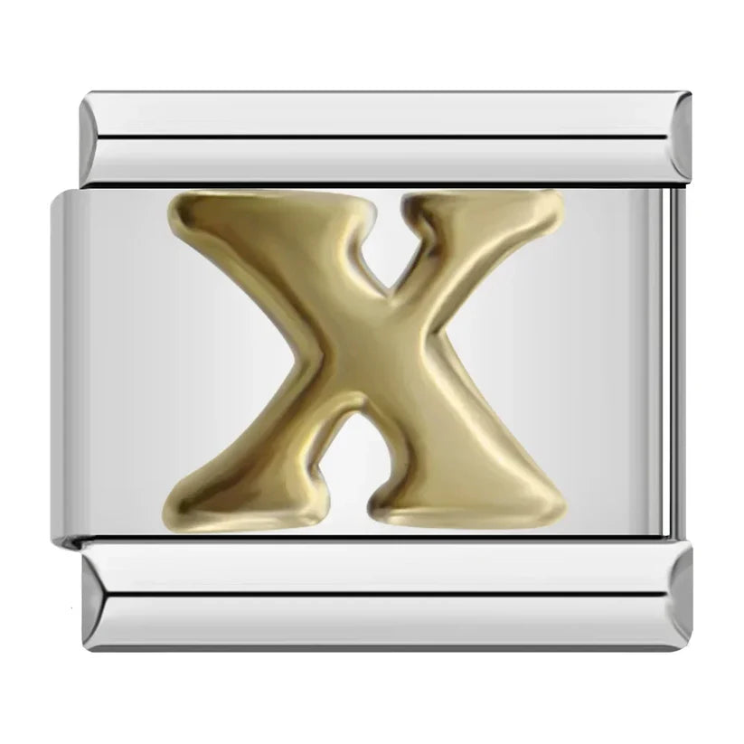 Silber-Charm Buchstabe X