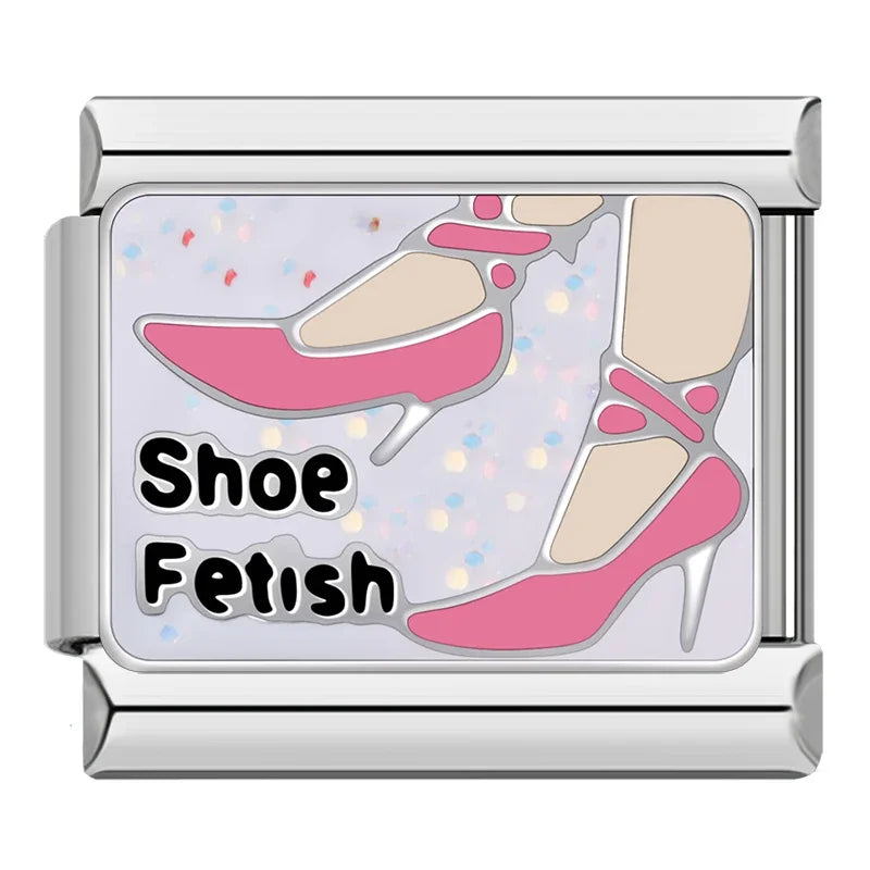 Silber-Charm Spruch Essential Shoe Fetish