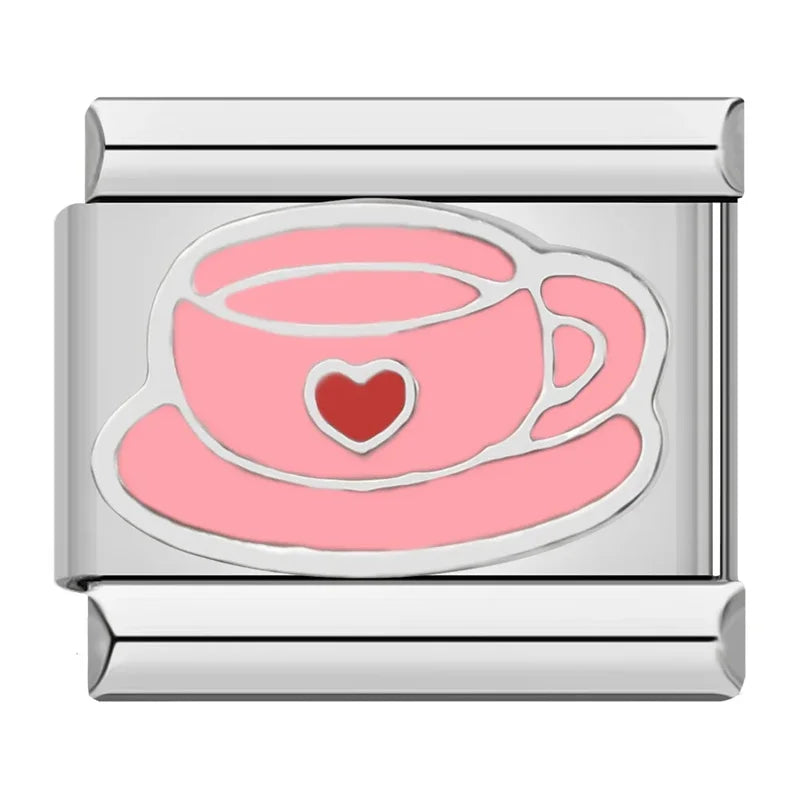 Silber-Charm Liebe Food & Drink Kaffee
