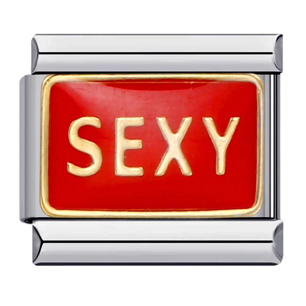 Silber-Charm Spruch Essential SEXY